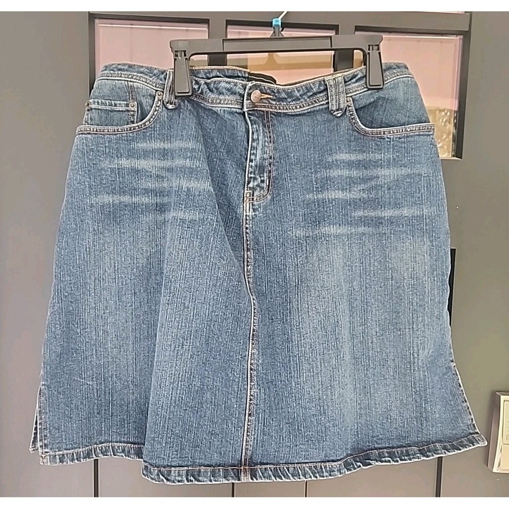 Venezia Womens Western Denim Skirt Size 20 Blue 5 Pocket Design Rodeo Festival